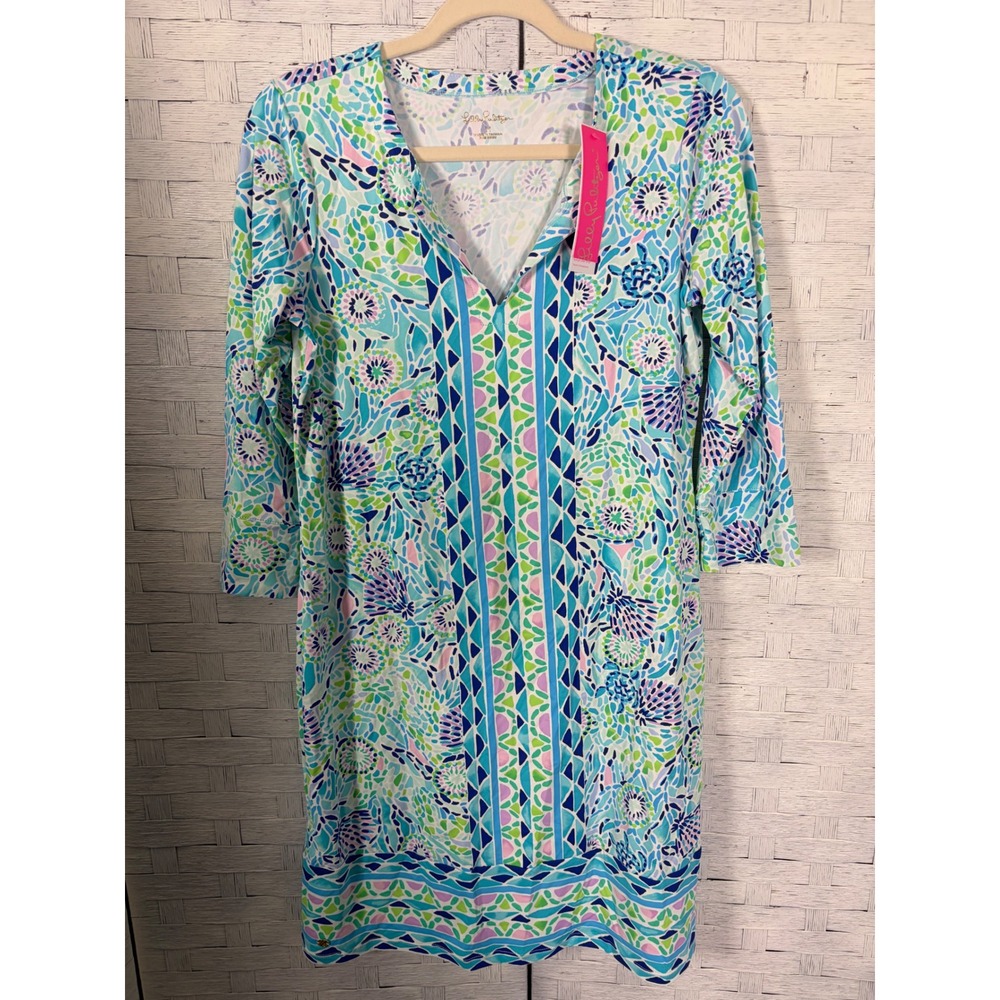 Lilly Pulitzer Women's Nadine Dress ChillyLilly UPF 50 Ibiza Floral resortwear
